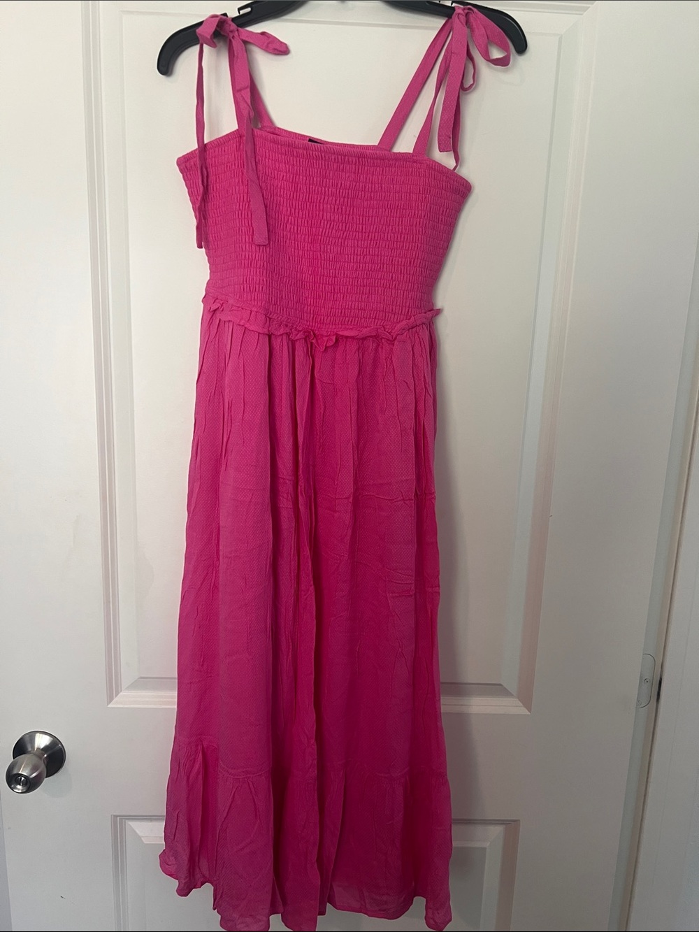 Women’s Hot Pink Tie-Strap Sundress